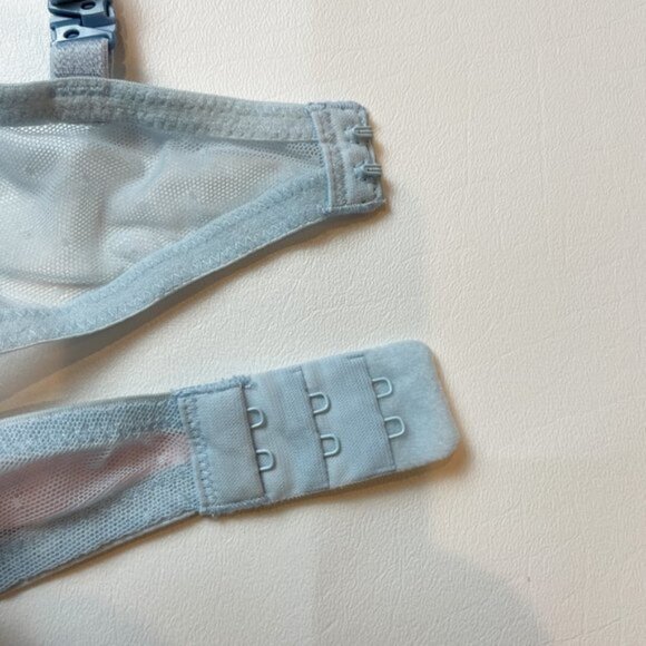 NWOT Victoria's Secret Bra 34DD Unlined Demi Blue Floral Lace B1459 - Picture 5 of 7